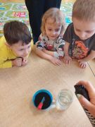 Dzieci wykonują eksperyment 